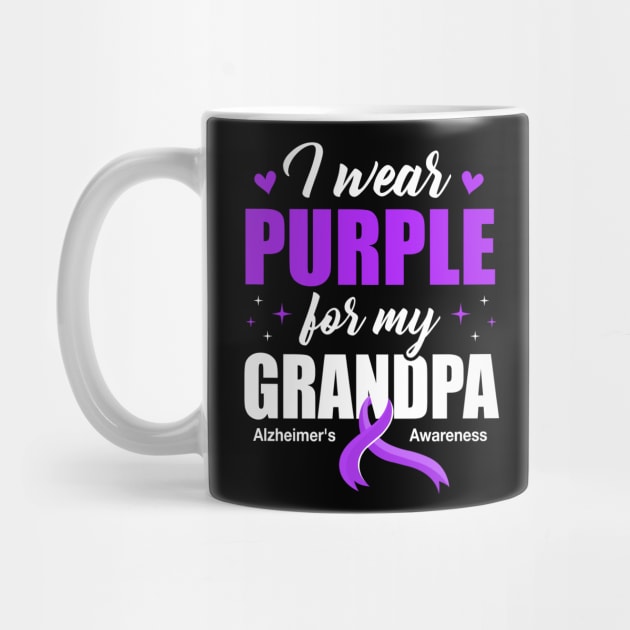 Support I Wear Purple For My Grandpa Alzheimer's Awareness by James Green